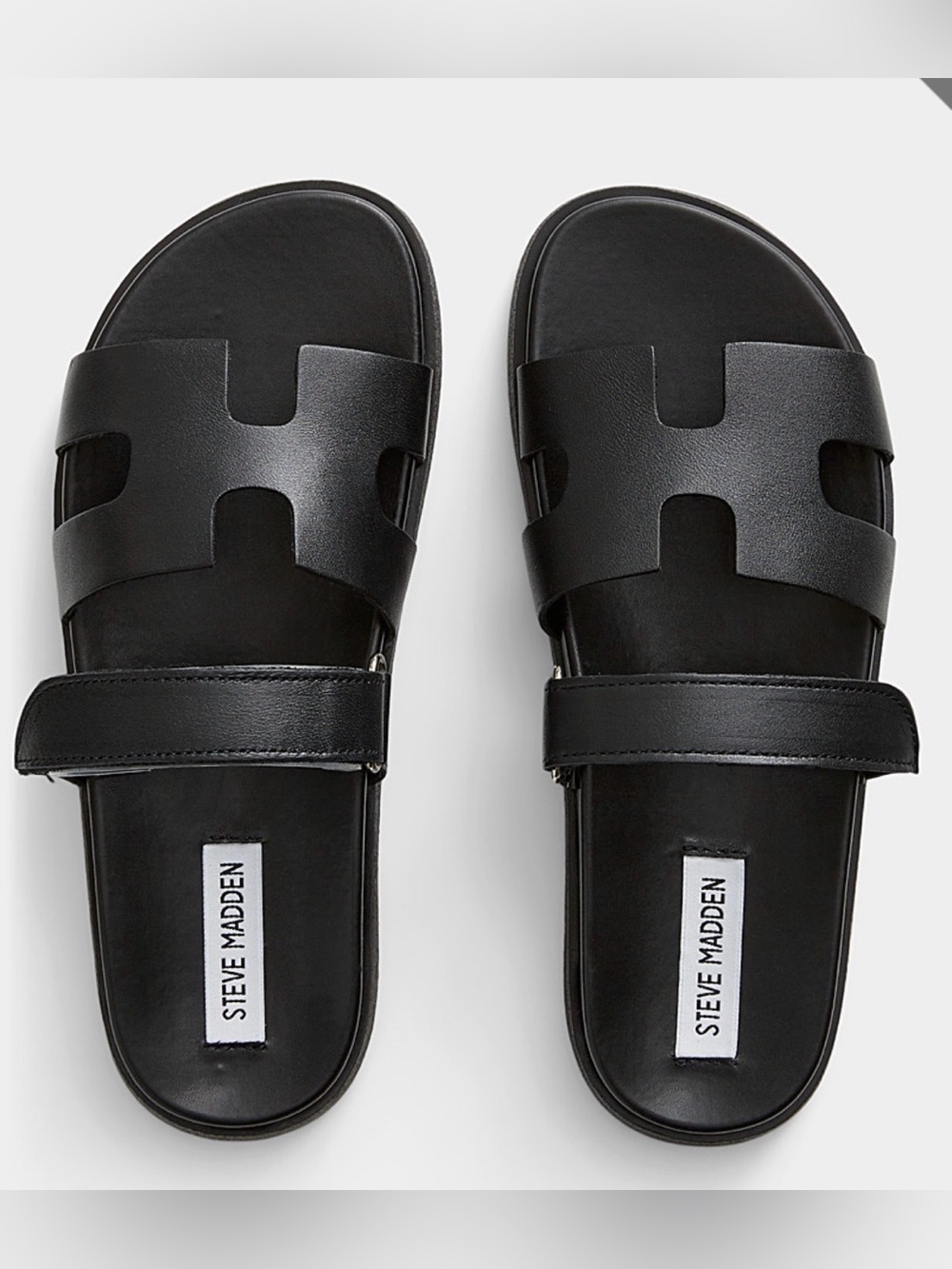 Steve Madden Mayven geometric strap sandals in black Sz 7